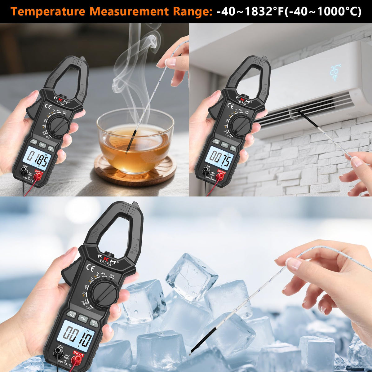 FKM Clamp Meter, True-RMS 6000 Counts AC Clamp Meter image 8