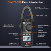 FKM Clamp Meter, True-RMS 6000 Counts AC Clamp Meter image 9