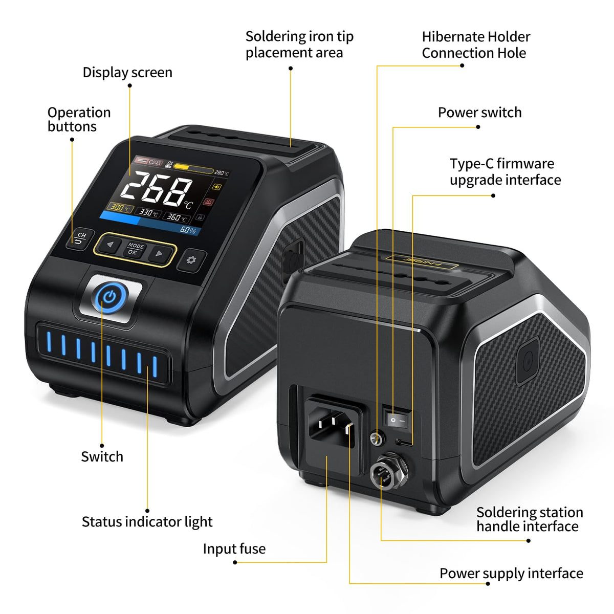 FNIRSI DWS-200 200W Soldering Station Kit image 8