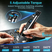 FNRSI HS-03 Cordless Soldering Iron Kit rear design | Smaronics