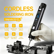 FNRSI HS-03 Cordless Soldering Iron Kit side profile | Smaronics