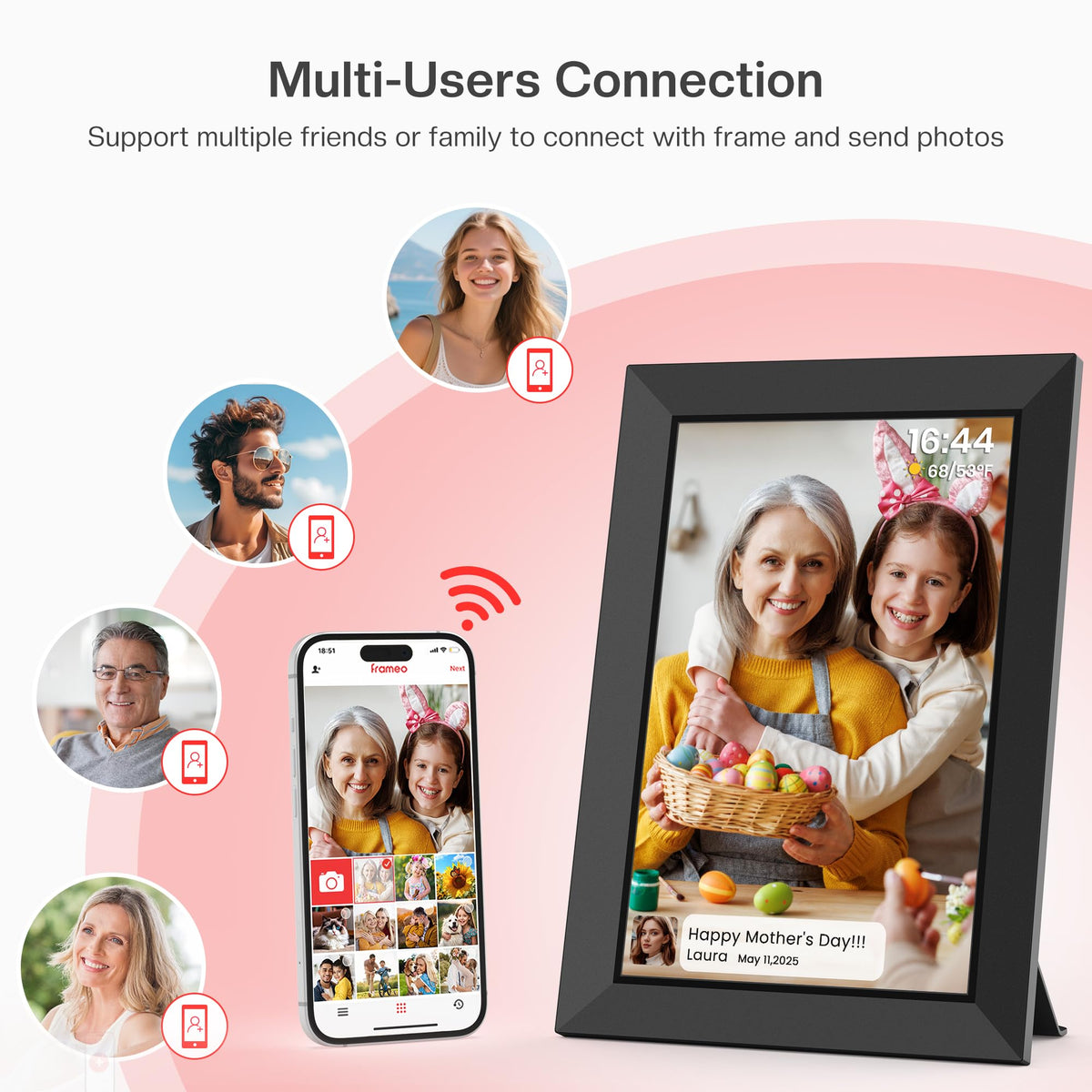 frameo 10 1 inch wifi digital picture frame package contents view | Sm