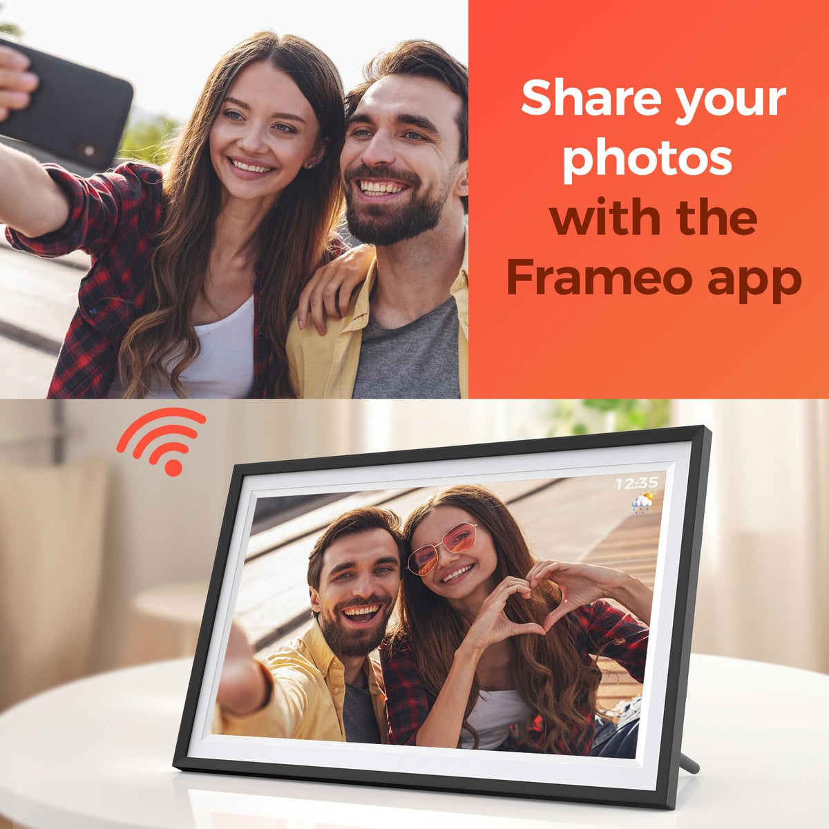 Frameo Digital Picture Frame with WiFi rear design | Smaronics