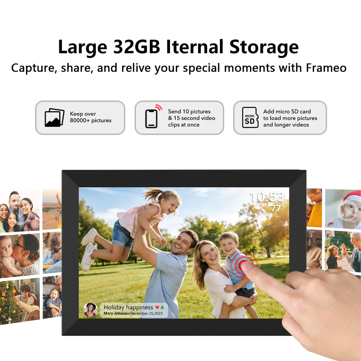 Frameo Smart WiFi Digital Photo Frame image 7