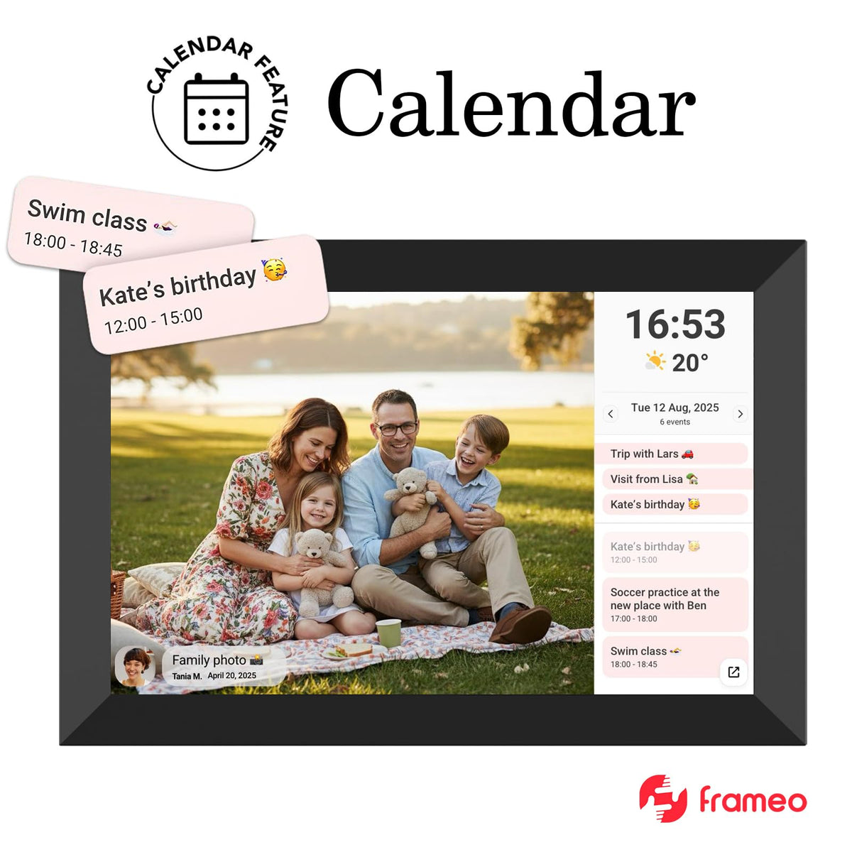 frameo smart wifi digital photo frame feature close up view | Smaronic