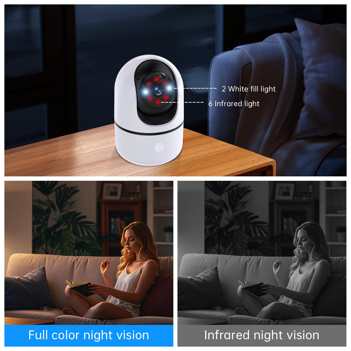 GBIUT Indoor Camera 5G&2.4G WiFi package contents view | Smaronics