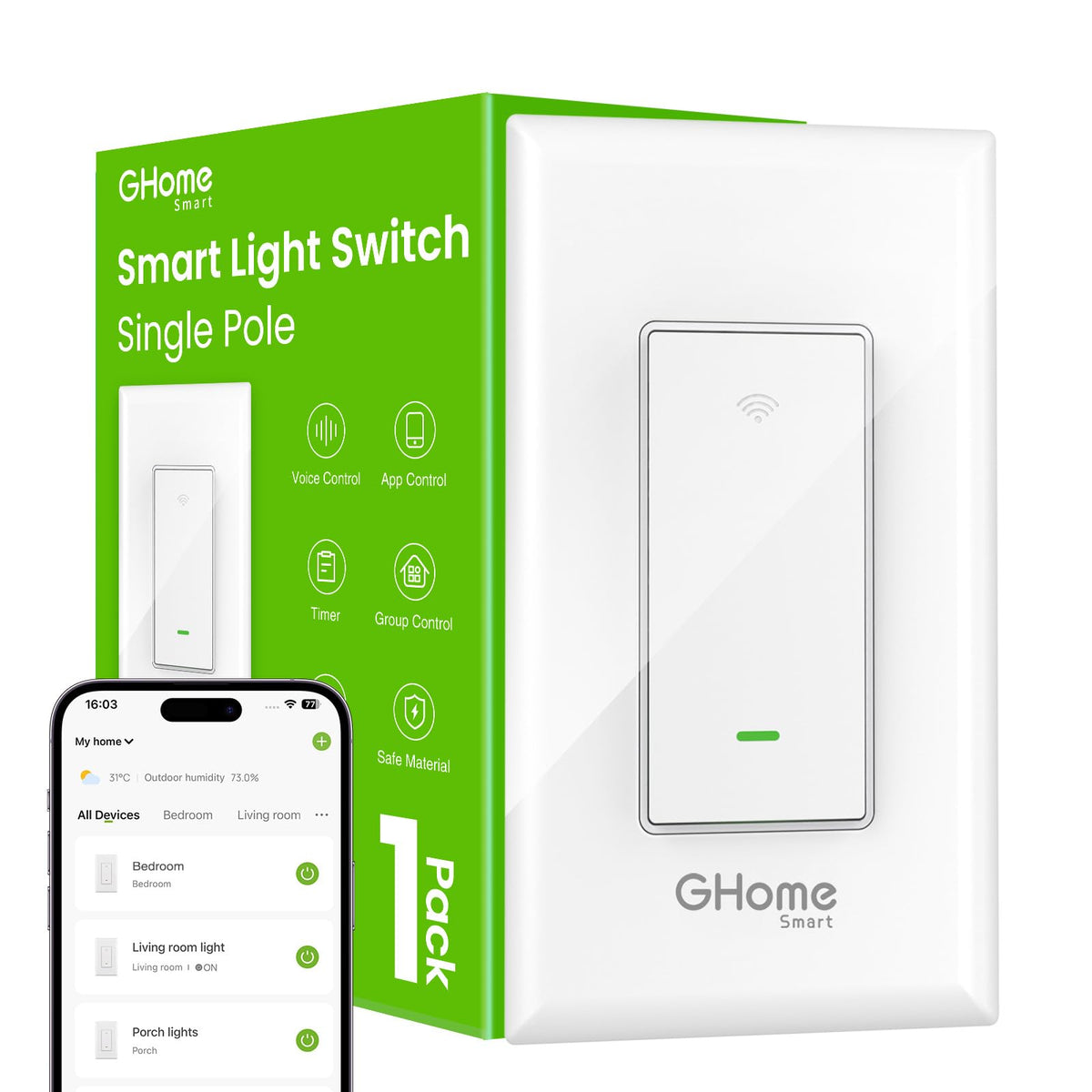 GHome Smart Switches for Lights, 4 Pack image 10