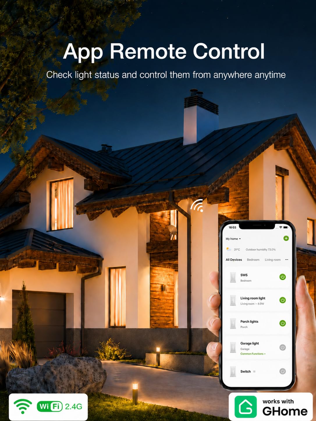 ghome smart switches for lights 4 pack clip and build detail | Smaroni