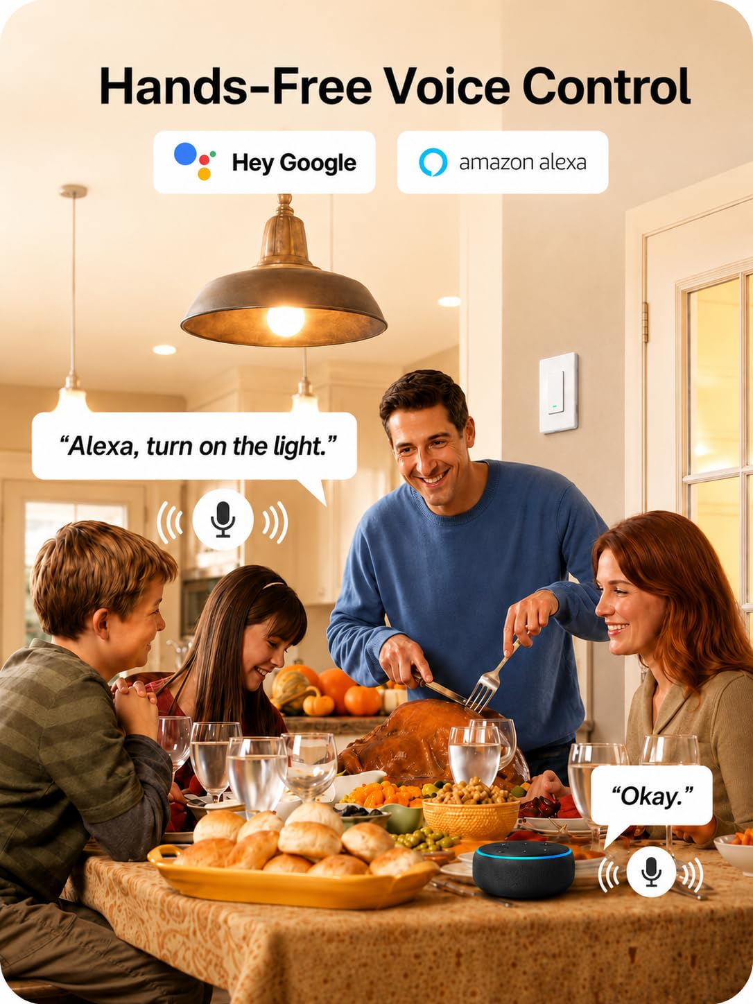 ghome smart switches for lights 4 pack feature close up view | Smaroni