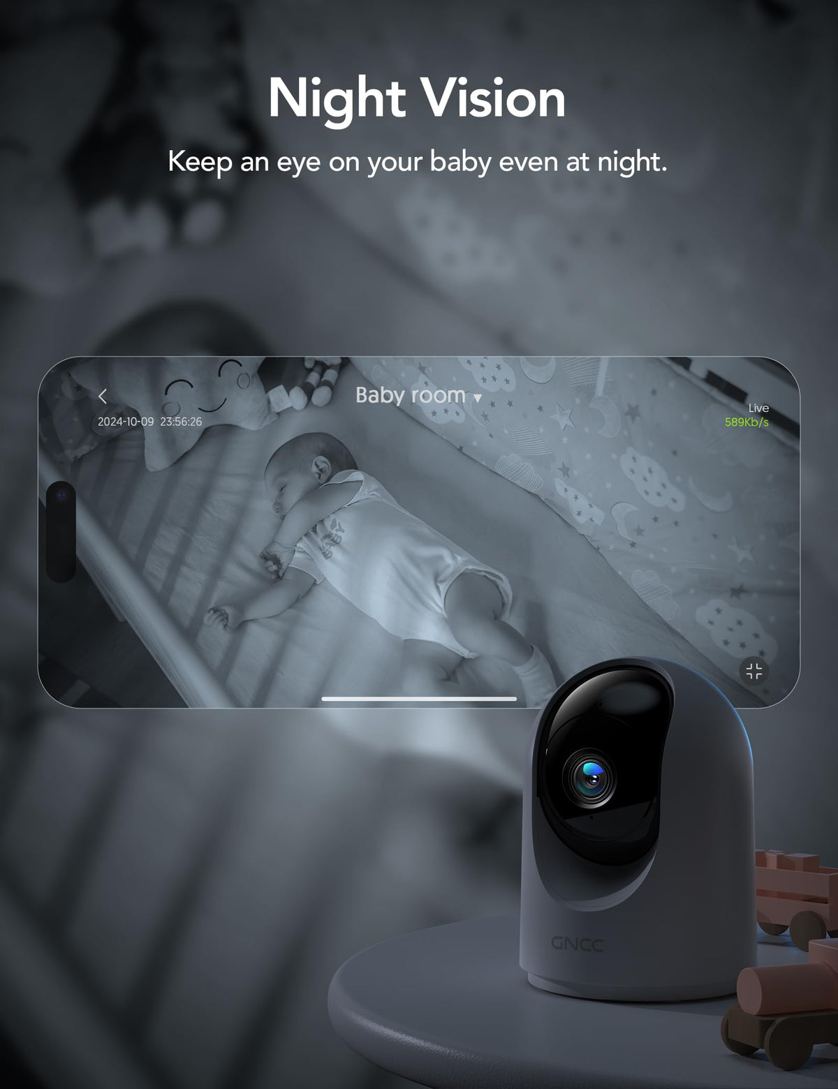 GNCC 2K Indoor Security Camera clip and build detail | Smaronics