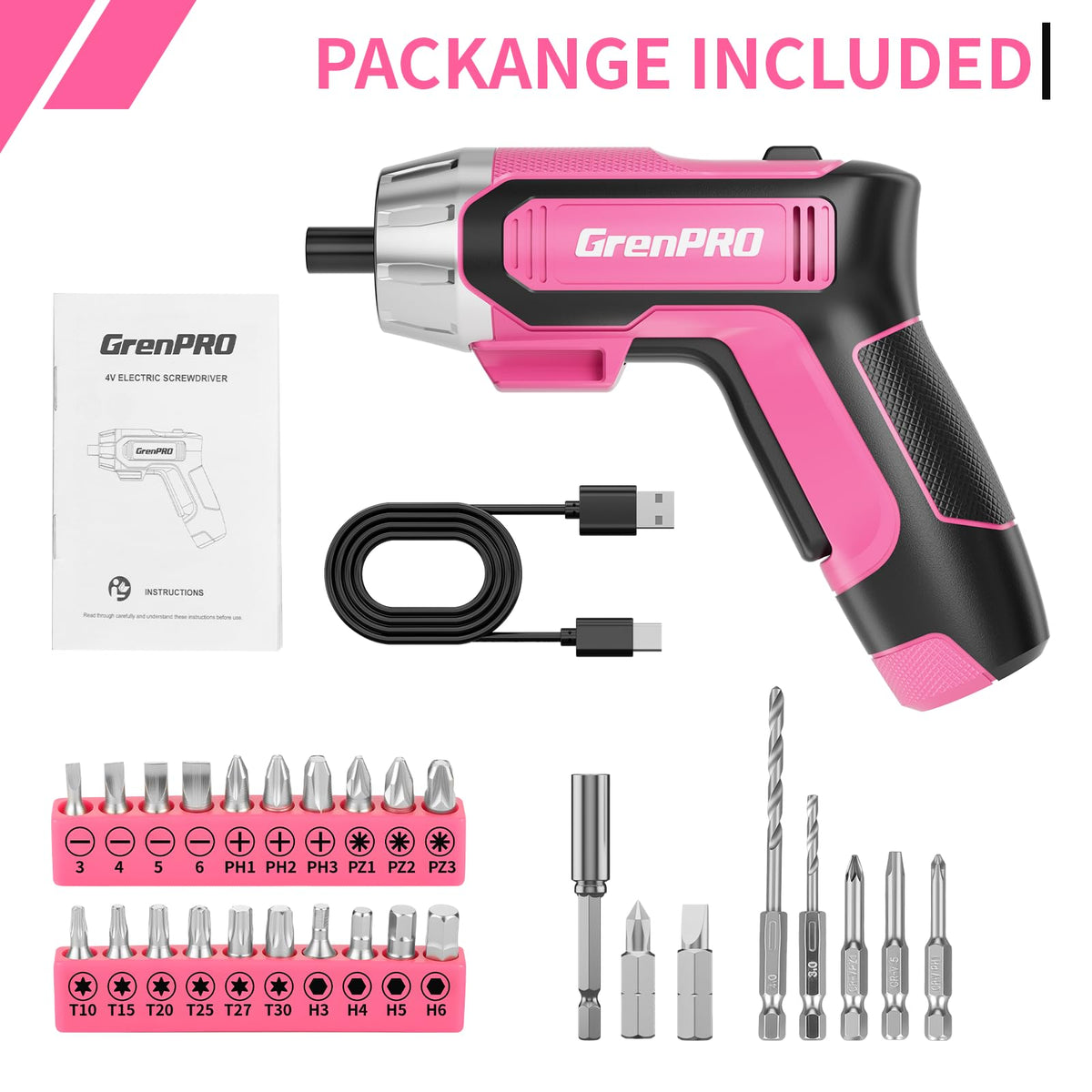 Grenpro 4V Cordless Electric Screwdriver Set image 8