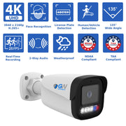 gw security 32 channel 4k face recognition camera system rear design p