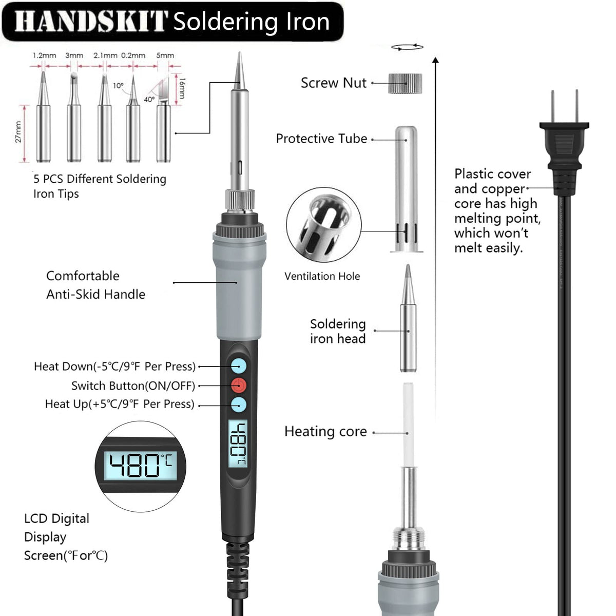HANDSKIT 90W Soldering Iron Kit image 2