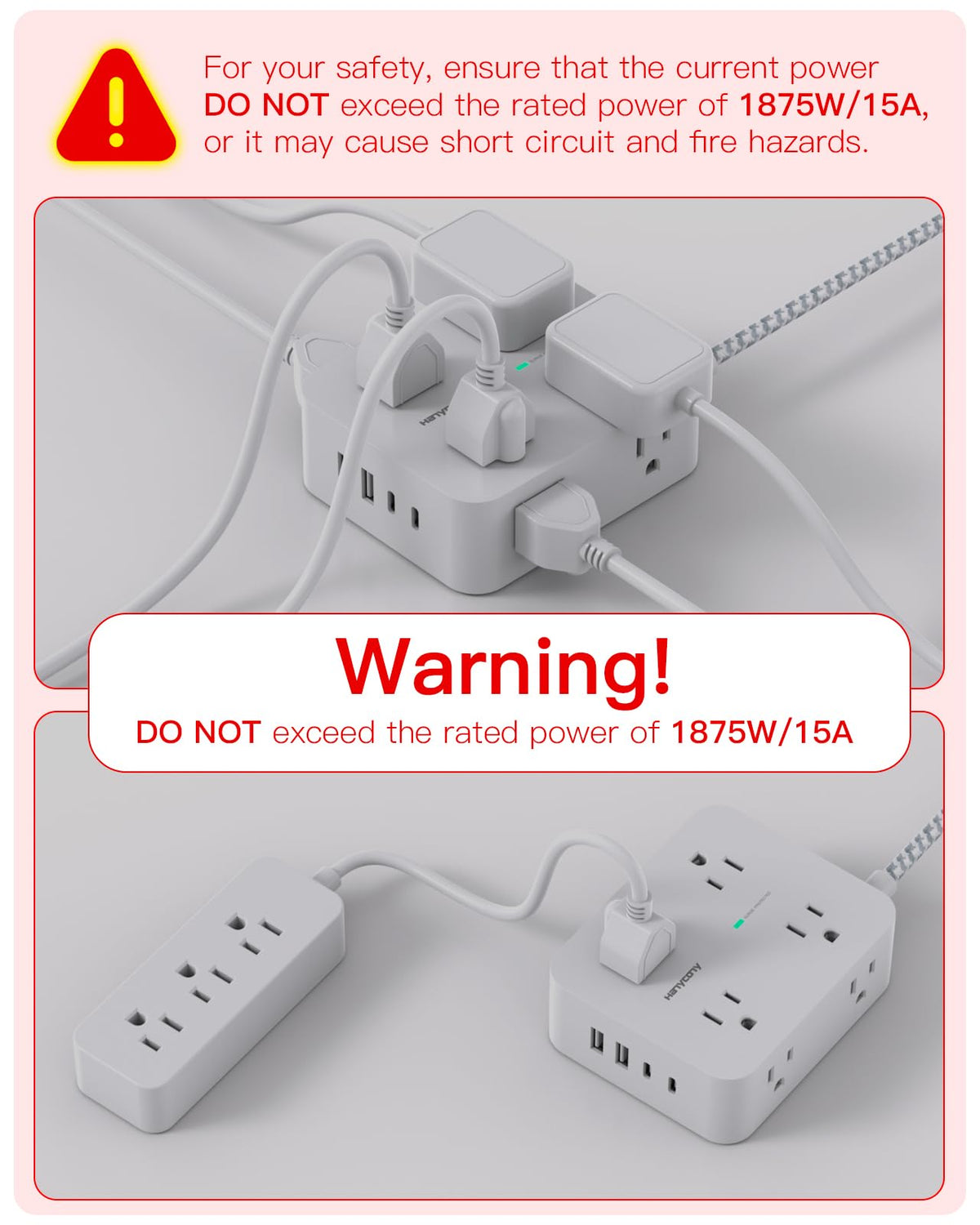 HANYCONY Surge Protector Power Strip image 8