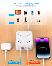 HANYCONY Surge Protector Power Strip clip and build detail | Smaronics