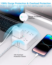 HANYCONY Surge Protector Power Strip side profile | Smaronics