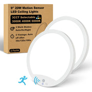 Hard-Wired Motion Sensor Ceiling Lights front angle | Smaronics