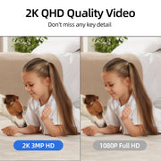 Hawkray 360° 2K 3MP Security Camera rear design | Smaronics