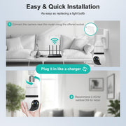 Hawkray Light Bulb Security Camera feature close up view | Smaronics