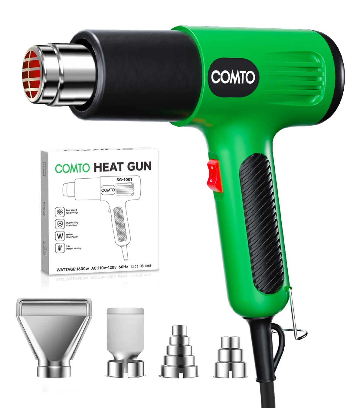 Heat Gun, 1600W Hot Air Gun with 2 Heat Settings image 9