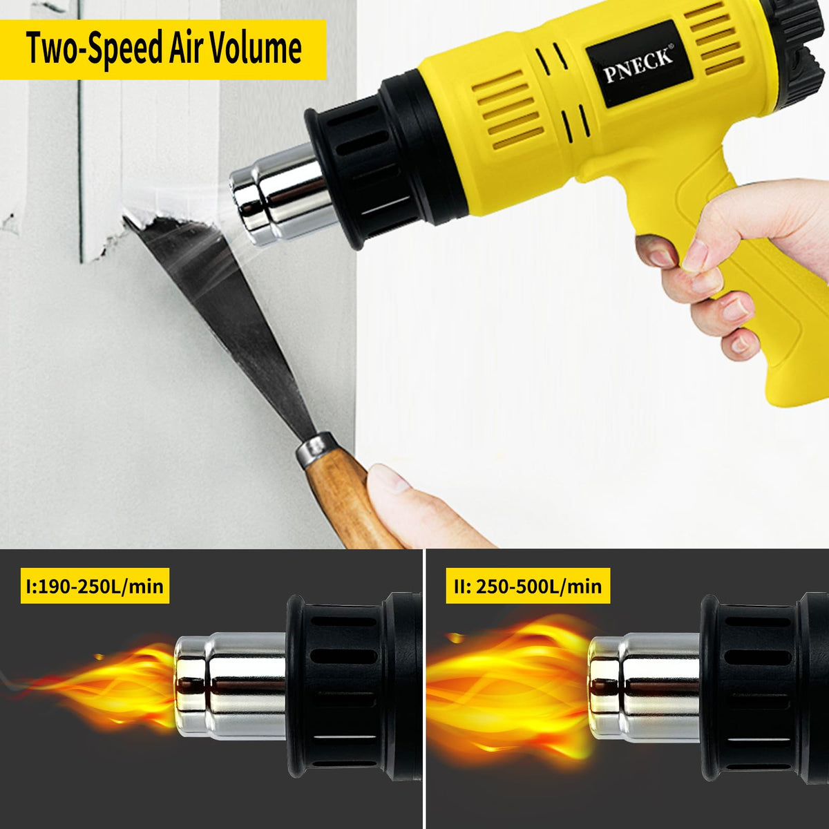heat gun 2000w variable temperature feature close up view | Smaronics