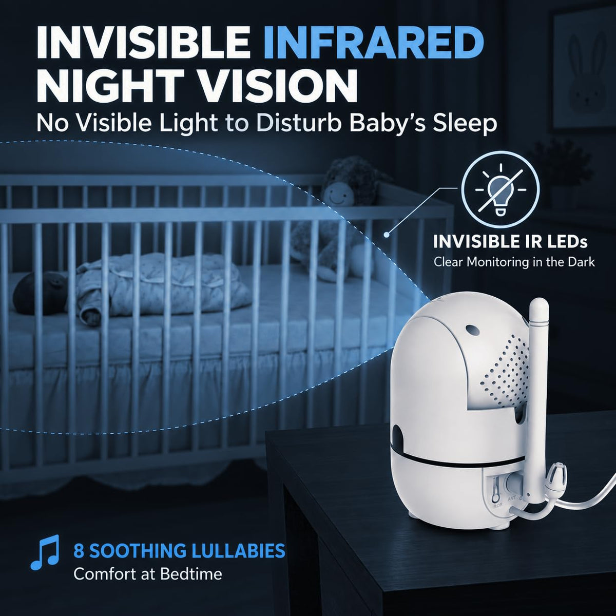 hellobaby hb6550 2 cameras baby monitor package contents view | Smaron