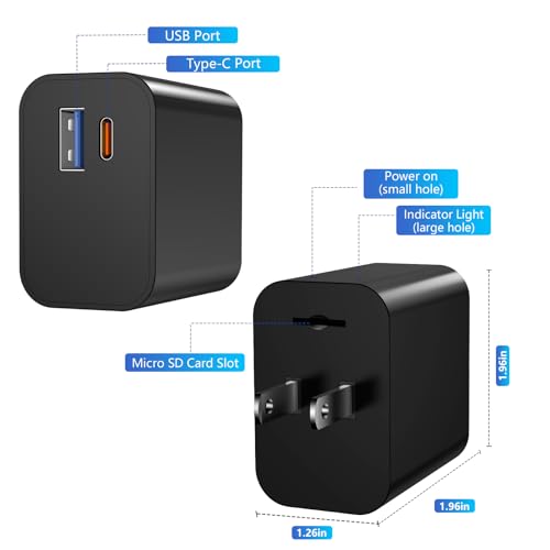 hidden camera charger 1080p nanny cam clip and build detail | Smaronic