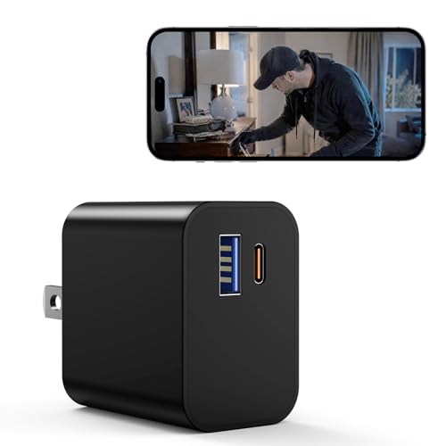 Hidden Camera Charger 1080P Nanny Cam front angle | Smaronics