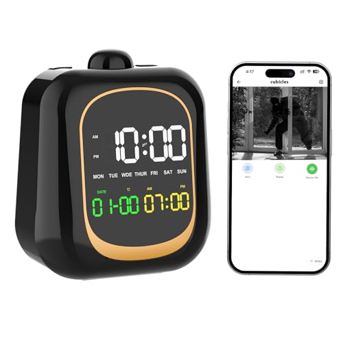 hidden camera clock wifi full hd 2k indoor spy security camera front a