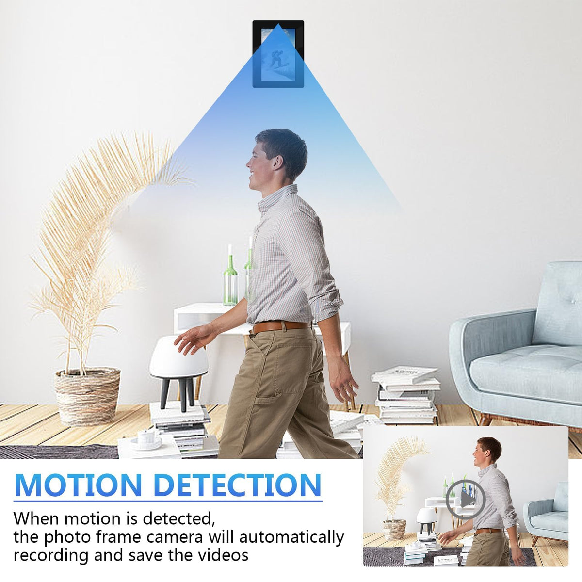 hidden camera picture frame 1080p hd mini spy cam side profile product