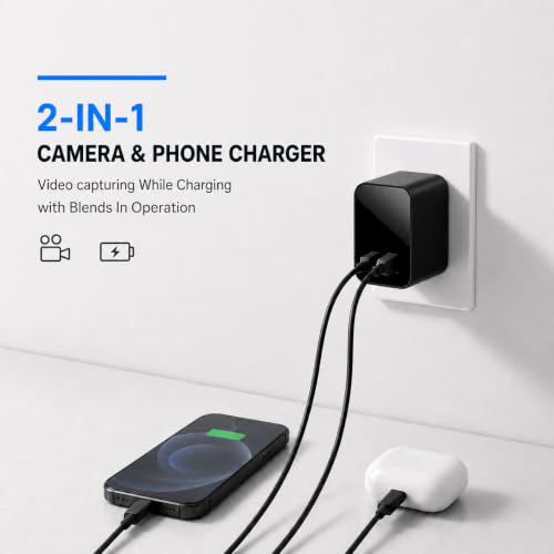 hidden camera usb charger for home security feature close up view | Sm