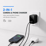 hidden camera usb charger for home security feature close up view | Sm