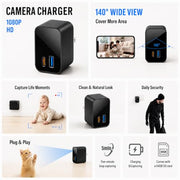 Hidden Camera USB Charger for Home Security rear design | Smaronics