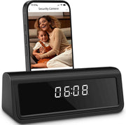 hidden spy camera clock 4k wifi security camera front angle product vi