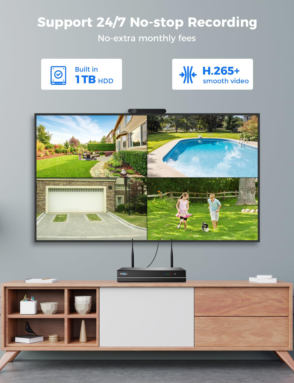 hiseeu outdoor security cameras feature close up view | Smaronics