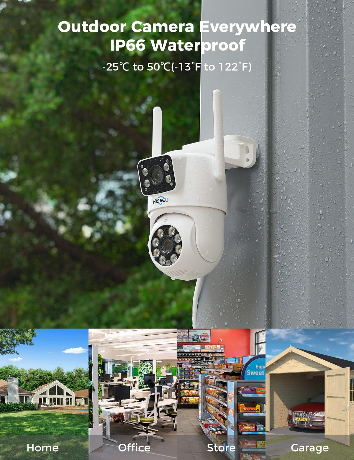 Hiseeu Outdoor Security Cameras with WiFi & PTZ image 9