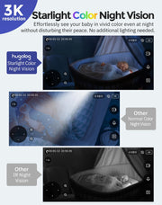 hugolog 3k 5mp light bulb security camera clip and build detail | Smar
