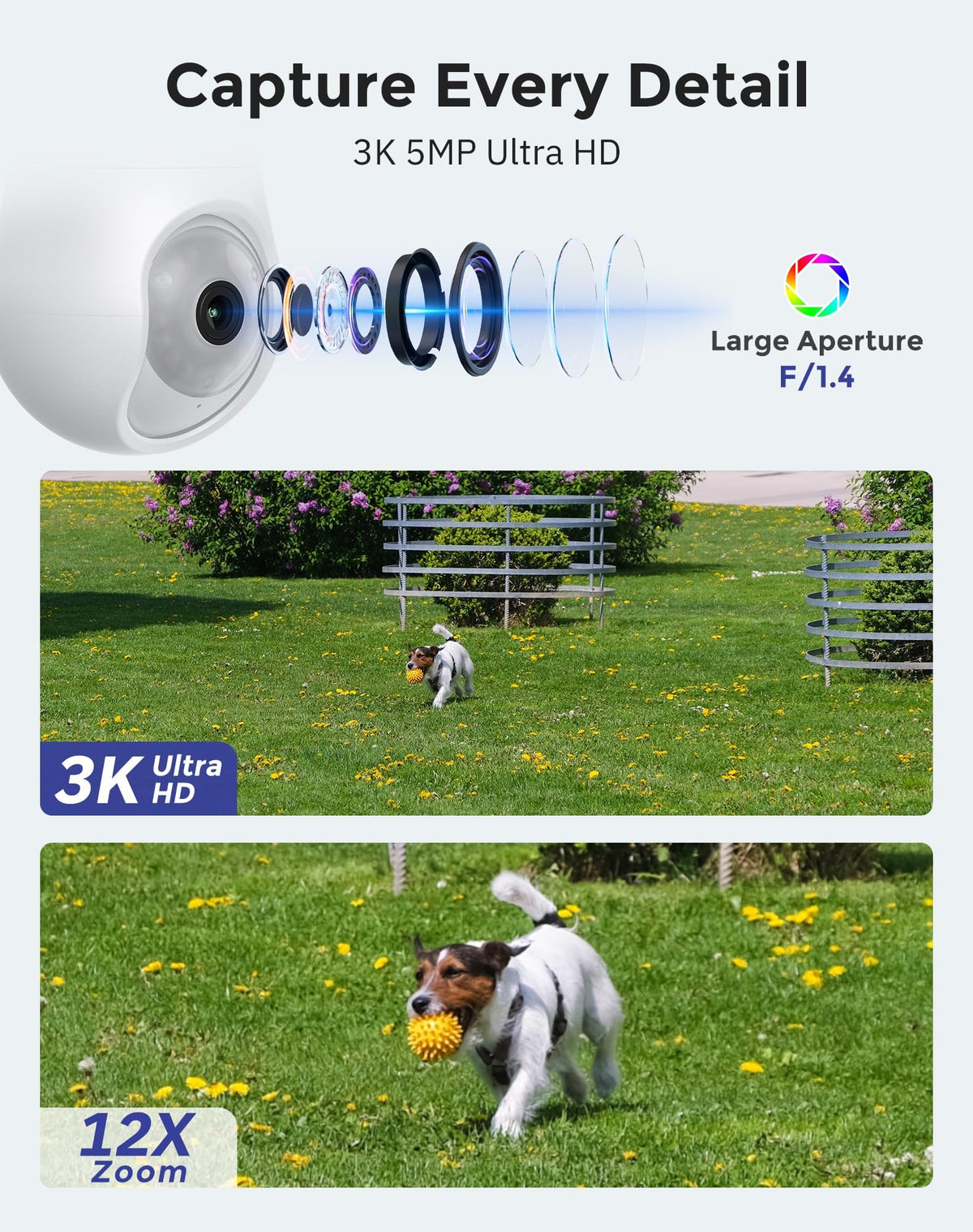 Hugolog 3K 5MP Light Bulb Security Camera rear design | Smaronics
