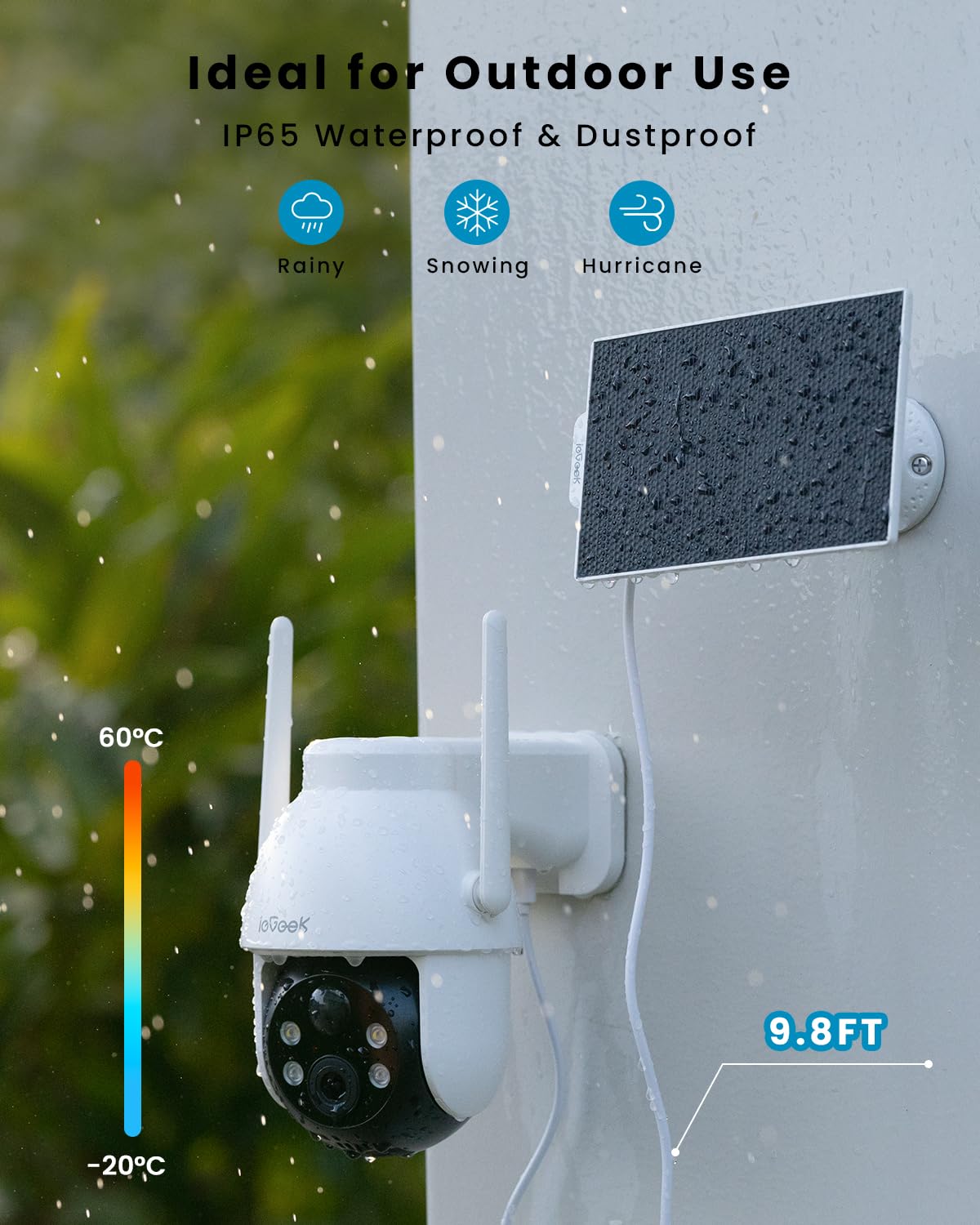 ieGeek Solar Outdoor Security Camera package contents view | Smaronics
