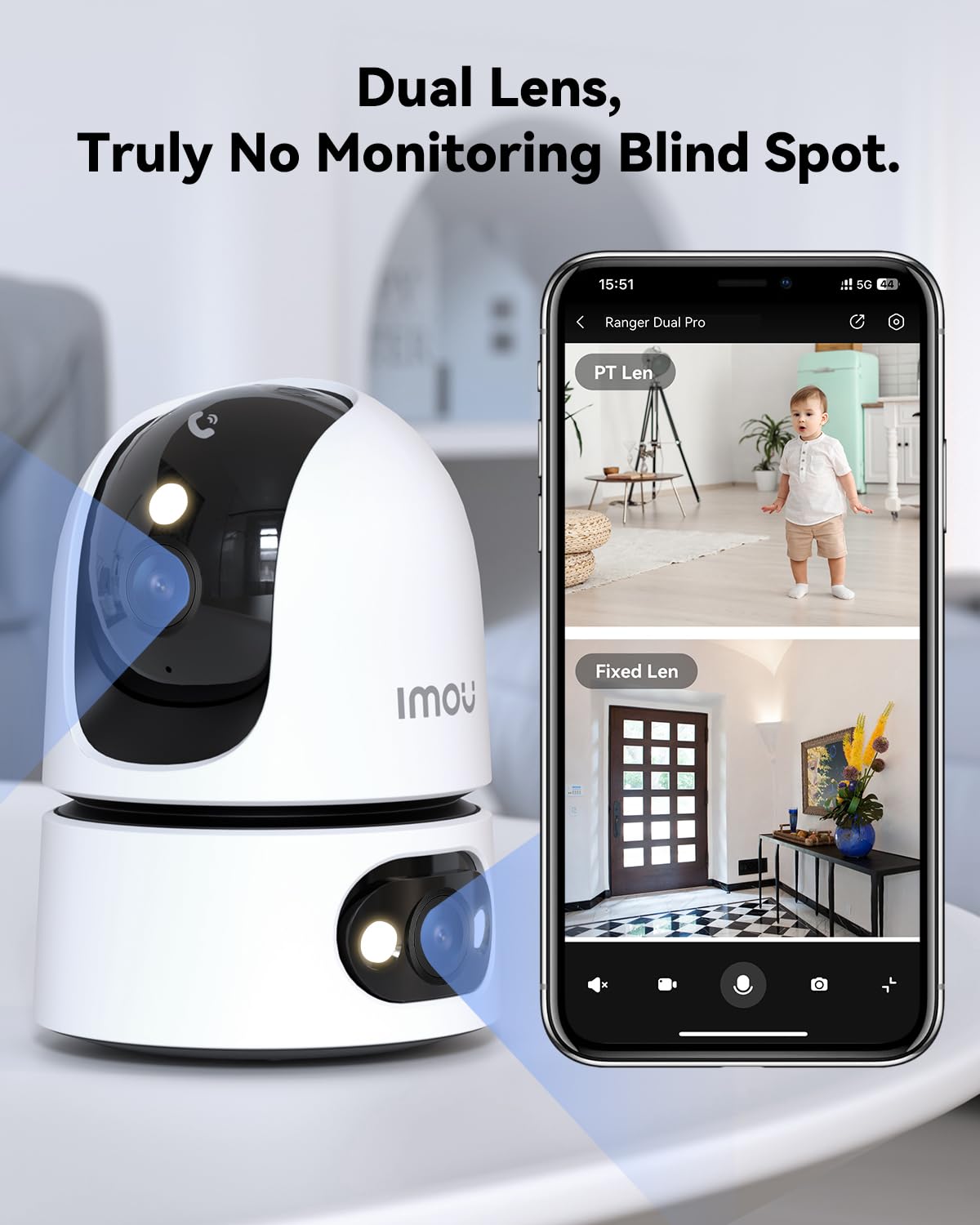 imou indoor camera 2 4ghz 5ghz wi fi 6 security camera rear design pro