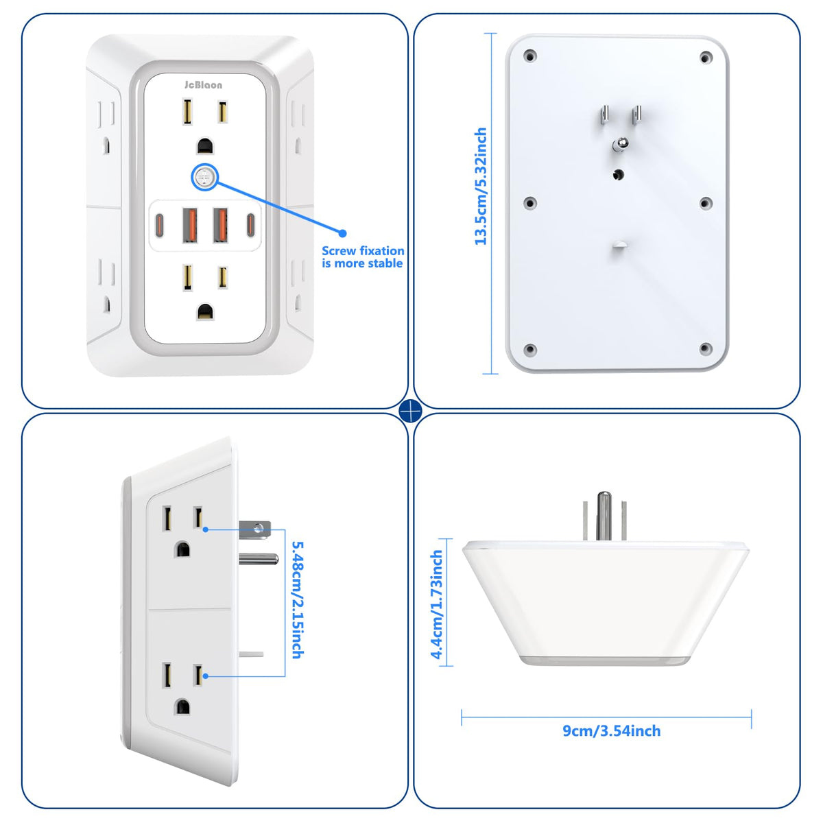 jcblaon outlet extender surge protector product detail close up | Smar
