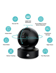 kasa 1080p indoor pan tilt wired security camera ec71 rear design prod