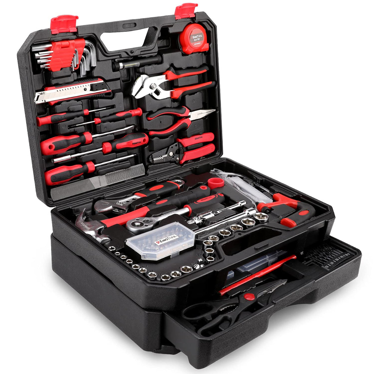 KingTool 325 Piece Home Repair Tool Kit front angle | Smaronics