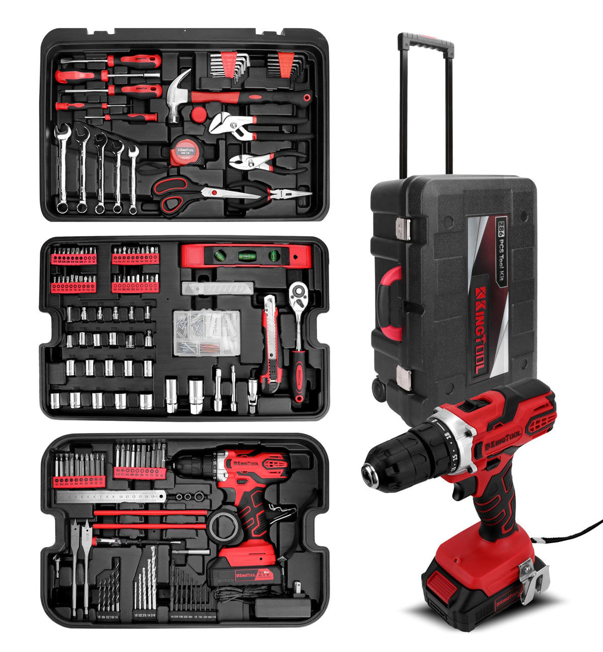 kingtool 325 piece home repair tool kit product detail close up | Smar
