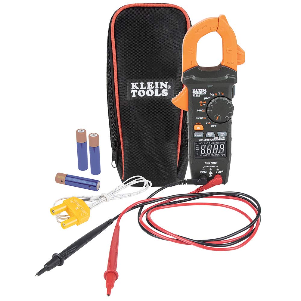 Klein Tools CL390 AC/DC Digital Clamp Meter front angle | Smaronics