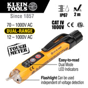 Klein Tools MM320KIT Digital Multimeter Kit side profile | Smaronics
