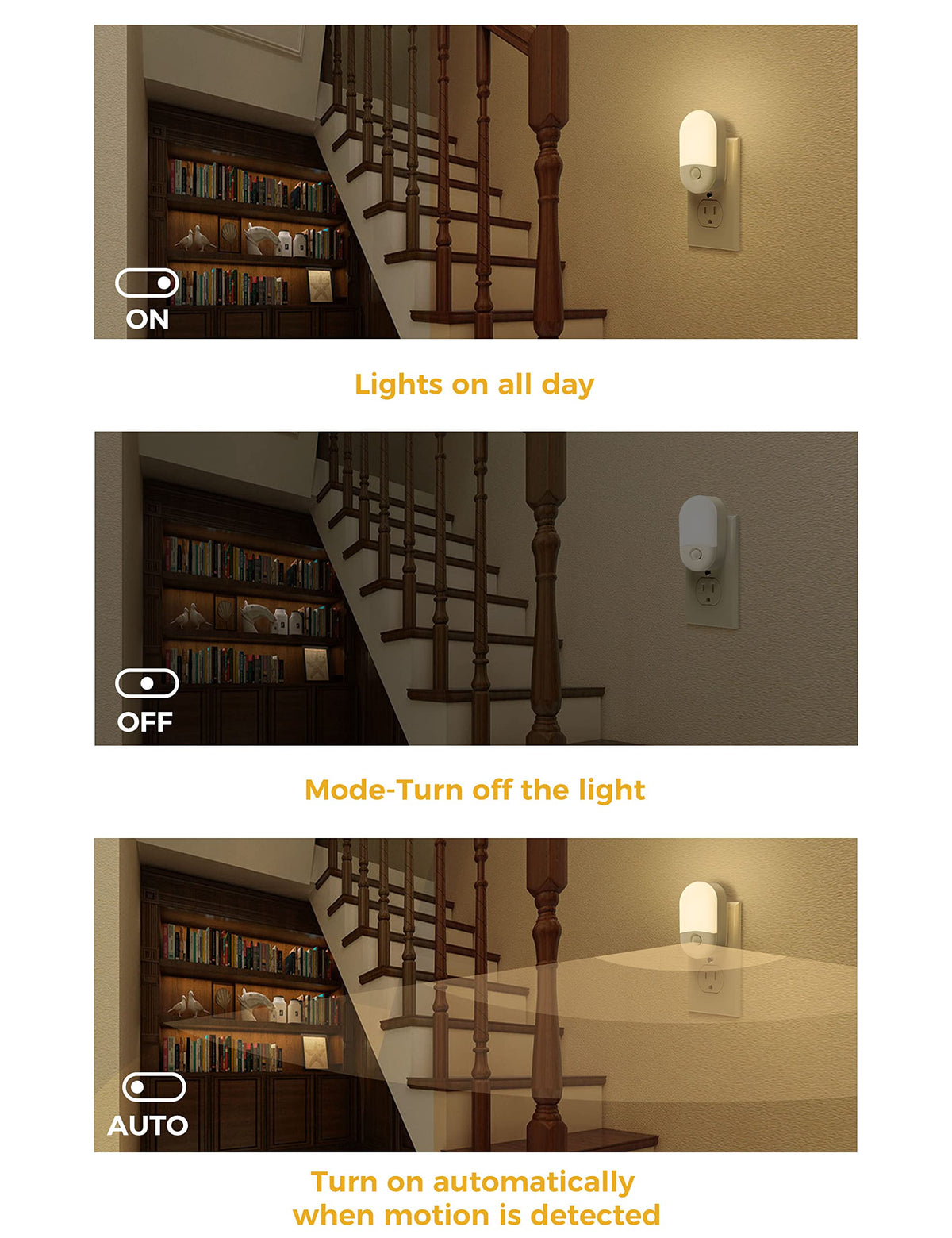 L LOHAS Motion Sensor Night Light feature close up view | Smaronics