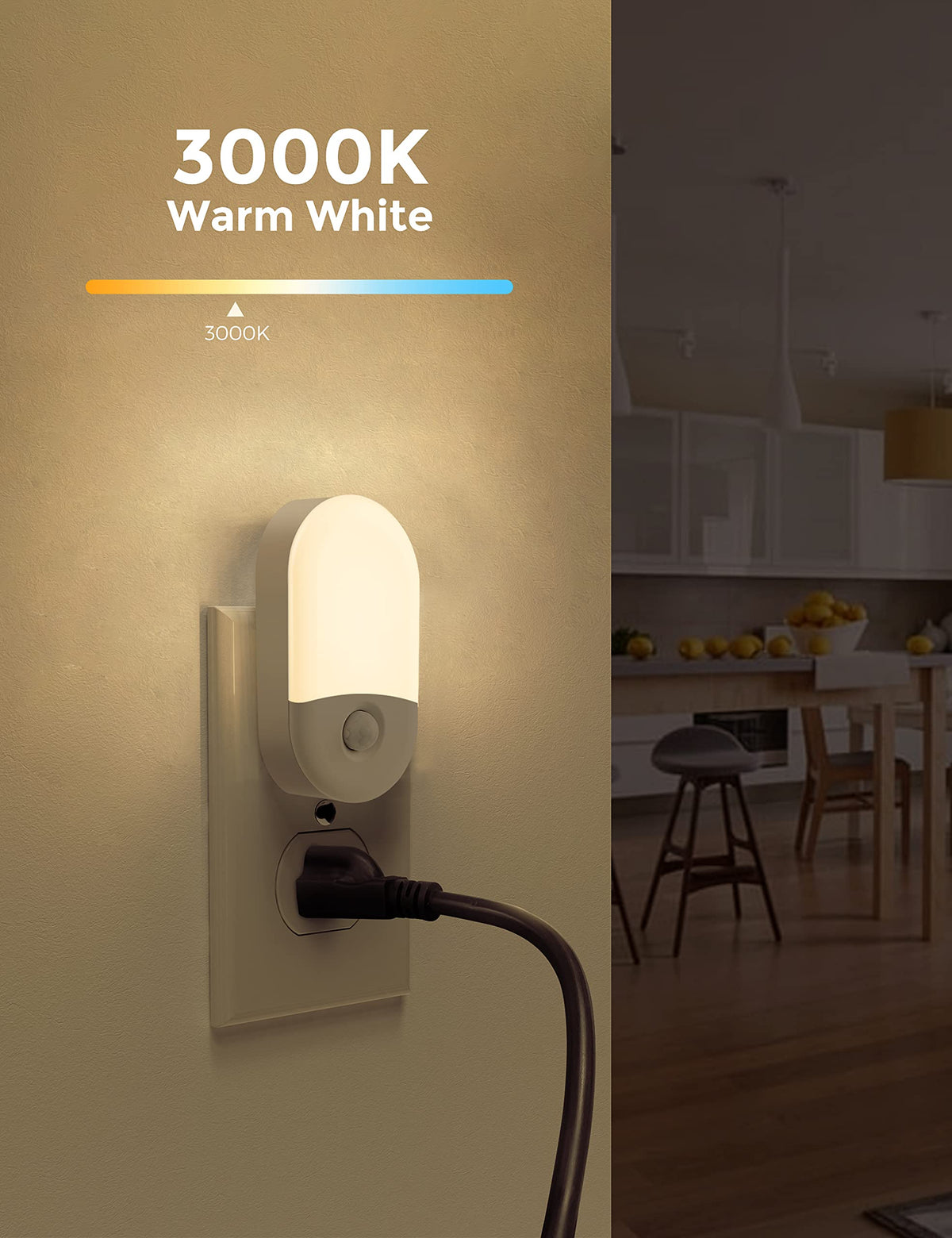 L LOHAS Motion Sensor Night Light rear design | Smaronics