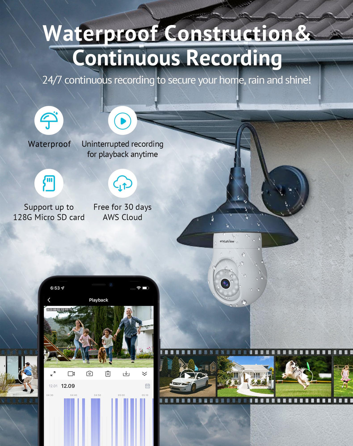 LaView 4MP Security Camera feature close up view | Smaronics