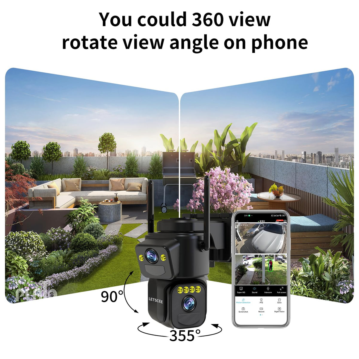 letscee security cameras outdoor wifi clip and build detail | Smaronic